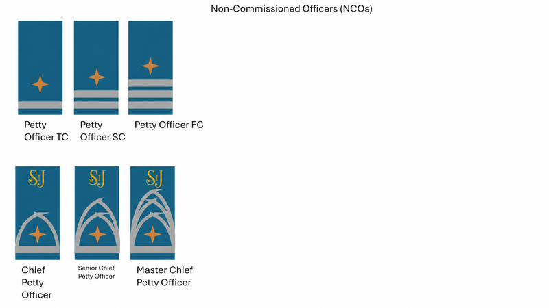 Maritime Command NCO rank insignia — clean